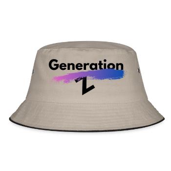 Generation Z - Bucket Hat - Khaki/Schwarz - Vorne