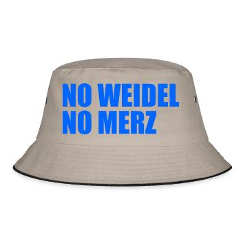 No weidel no merz - Bucket Hat - Khaki/Schwarz - Vorne