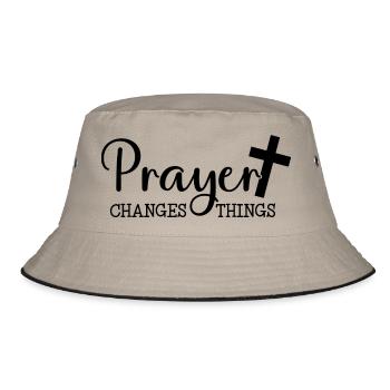 Prayer changes - Bucket Hat - khaki/black - Front