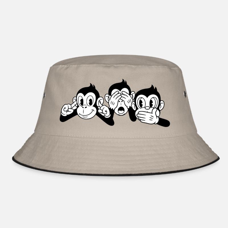 3 wise monkeys Bucket Hat