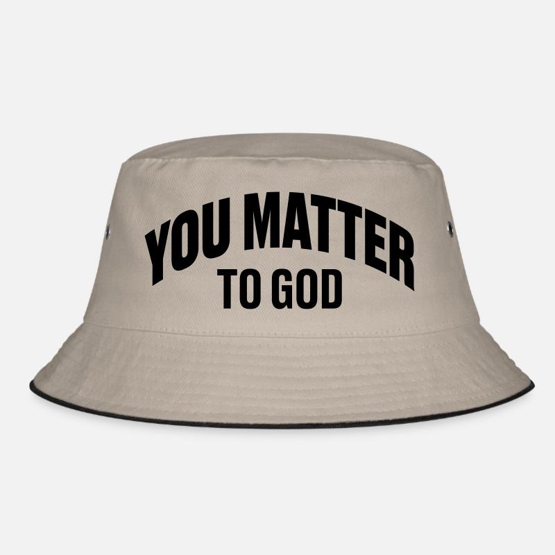Du bist Gott wichtig - Bucket Hat - Khaki/Schwarz