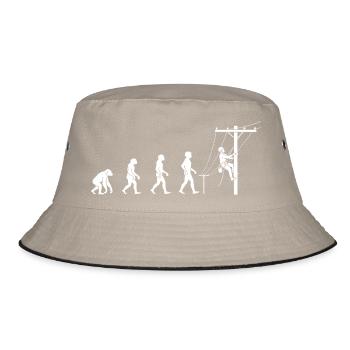 Evolution to network technology - Bucket Hat - khaki/black - Front