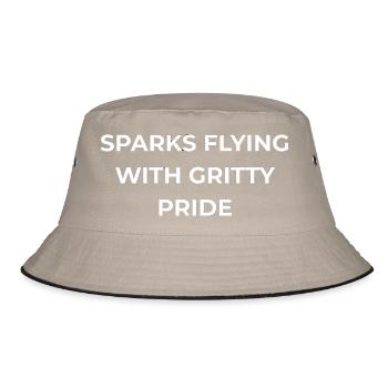 Blue Collar Worker Gritty Pride - Bucket Hat - khaki/black - Front
