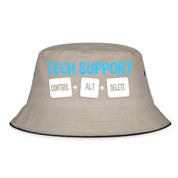 Tech Support - Bucket Hat - Khaki/Schwarz - Vorne