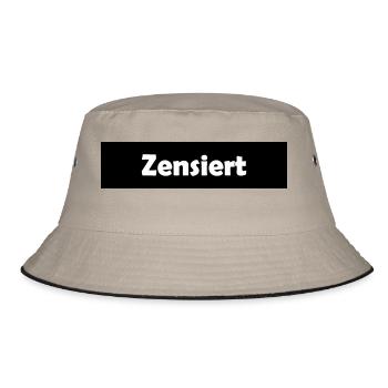 Censored | censor bars - Bucket Hat - khaki/black - Front