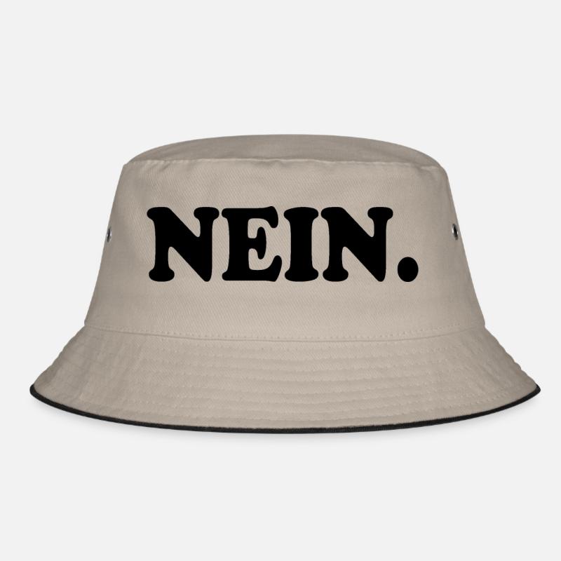 Nein - Bucket Hat - Khaki/Schwarz