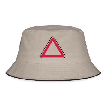 Attention panel - Bucket Hat - khaki/black - Front