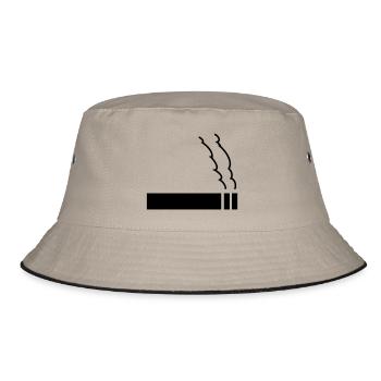zigarette - Bucket Hat - Khaki/Schwarz - Vorne