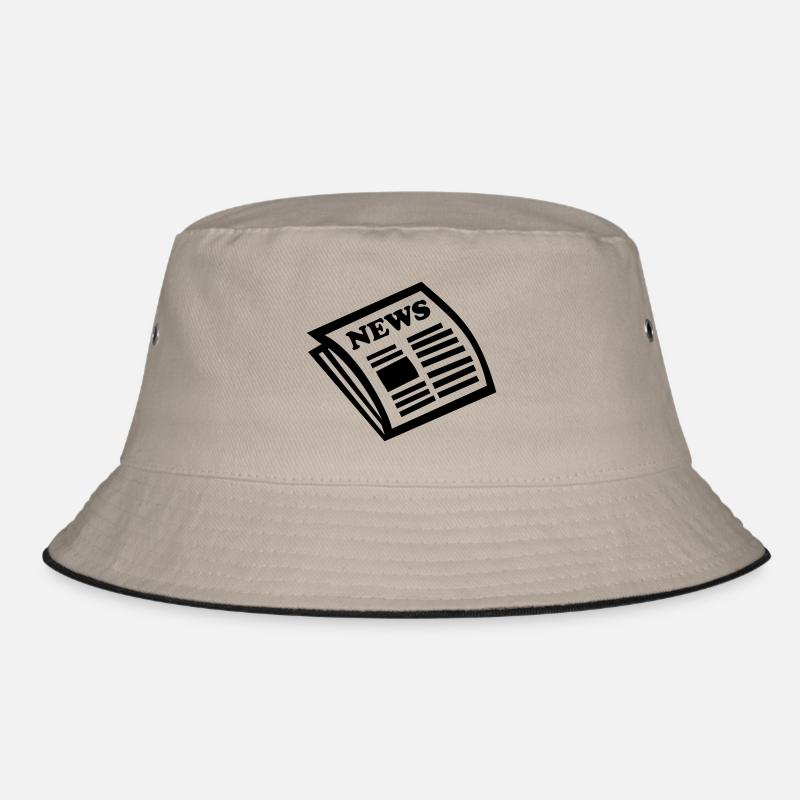 Zeitung - Nachrichten - Bucket Hat - Khaki/Schwarz