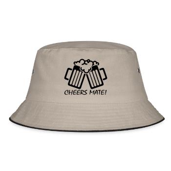 Cheers Mate - Bucket Hat - khaki/black - Front