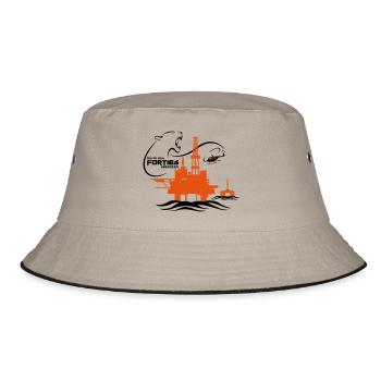 Forties Oil Rig Platform North Sea Aberdeen - Bucket Hat - khaki/black - Front