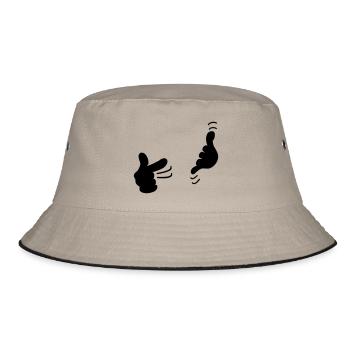 Ruf mich an / call me (1c) - Bucket Hat - Khaki/Schwarz - Vorne