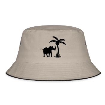 l'éléphant et le palmier / elephant 'n palmtree ( - Bob - kaki/noir - Devant