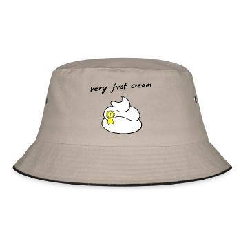 Erste Sahne - Bucket Hat - Khaki/Schwarz - Vorne