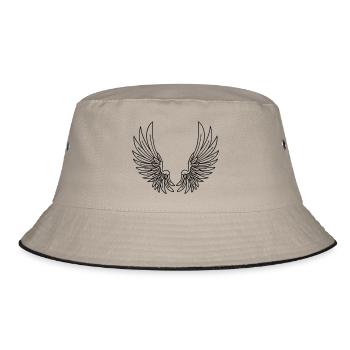Pair of wings - Bucket Hat - khaki/black - Front