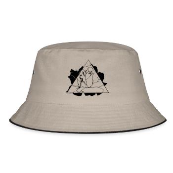 Triangle Rose - Bucket Hat - Khaki/Schwarz - Vorne