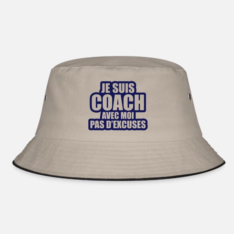 je suis coach avec moi pas d'excuses - Bob - kaki/noir