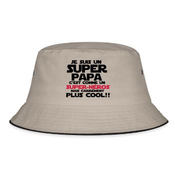 c'est comme un super-héros(super papa) - Bob - kaki/noir - Devant