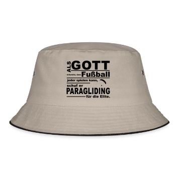 Gott Paragliding - Bucket Hat - Khaki/Schwarz - Vorne