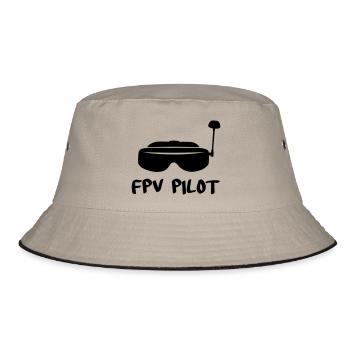 FPV Pilot - Bucket Hat - Khaki/Schwarz - Vorne