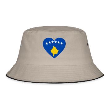 Love Love gift Kosovo balkan kosovar - Bucket Hat - khaki/black - Front