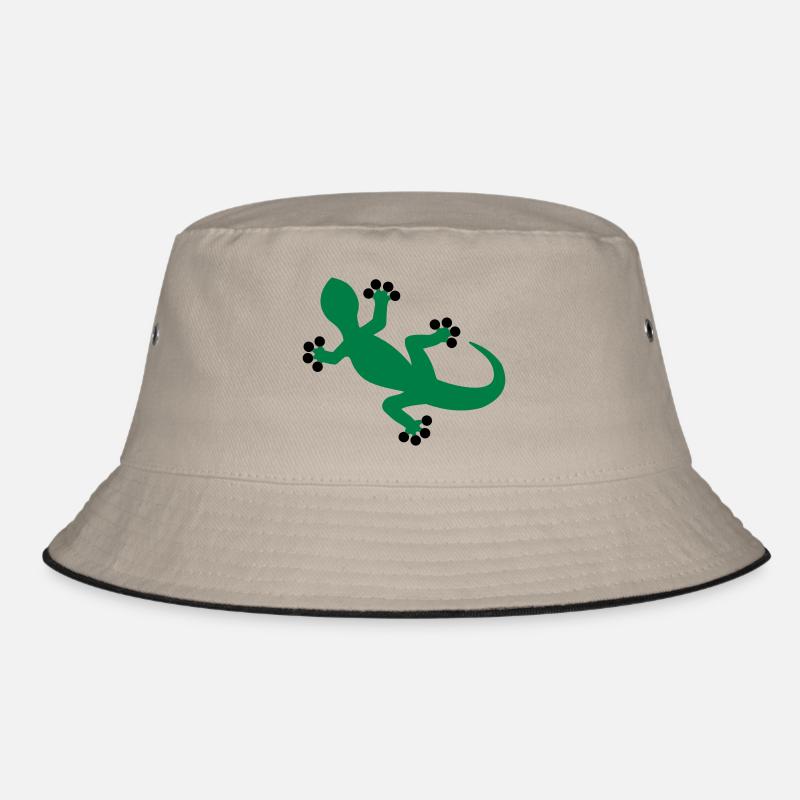 Gecko / Lézard - Bob - kaki/noir