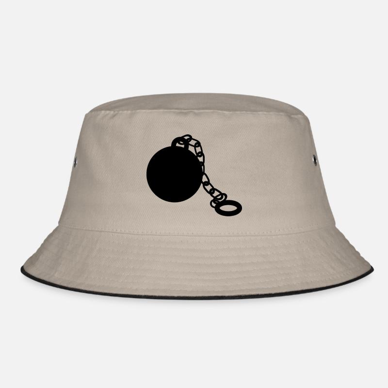 Gefangen - Bucket Hat - Khaki/Schwarz