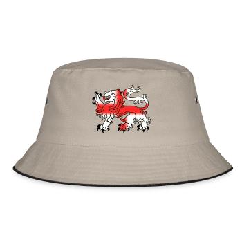 English Lion Passant with St George's Cross - Bucket Hat - khaki/black - Front