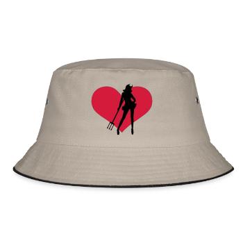 Devil - Bucket Hat - khaki/black - Front