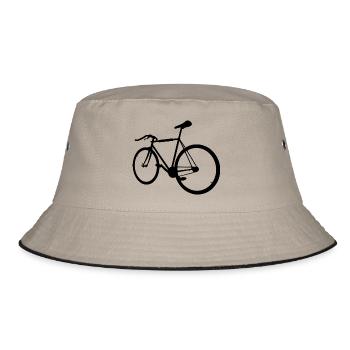 Fixie bike - Bucket Hat - khaki/black - Front