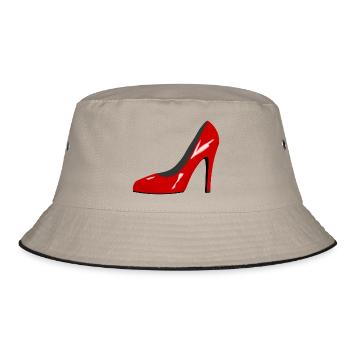 High heels - Bucket Hat - Khaki/Schwarz - Vorne
