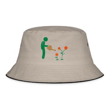 Garten - Bucket Hat - Khaki/Schwarz - Vorne