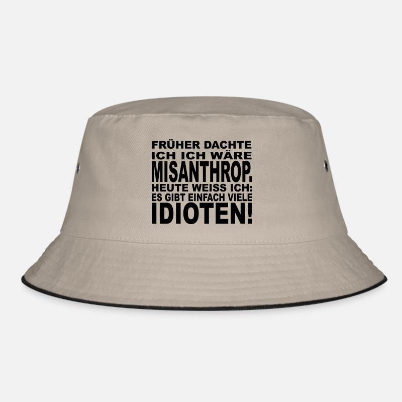 Misanthrop - Bucket Hat - Khaki/Schwarz