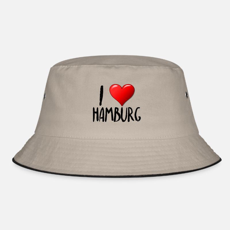 J'aime Hambourg - Bob - kaki/noir