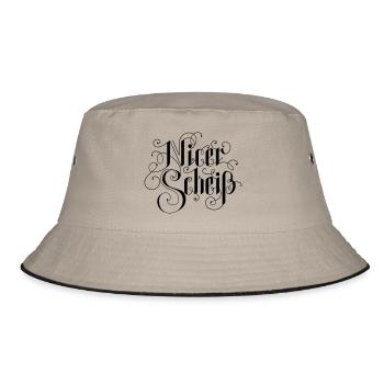 Typo Nicer Scheiß - Bucket Hat - Khaki/Schwarz - Vorne