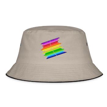 RainBow Equalizer - Bucket Hat - khaki/black - Front