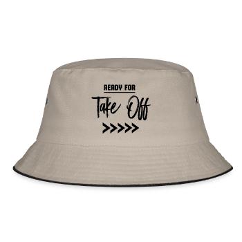 Ready for take off - Bucket Hat - Khaki/Schwarz - Vorne