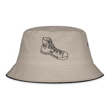 Turnschuh - Bucket Hat - Khaki/Schwarz - Vorne