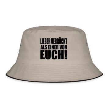 rather crazy than any of you - Bucket Hat - khaki/black - Front