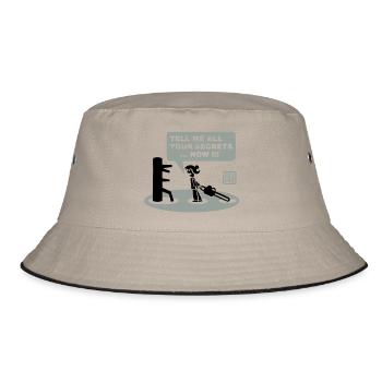chainsawdummy - Bucket Hat - Khaki/Schwarz - Vorne
