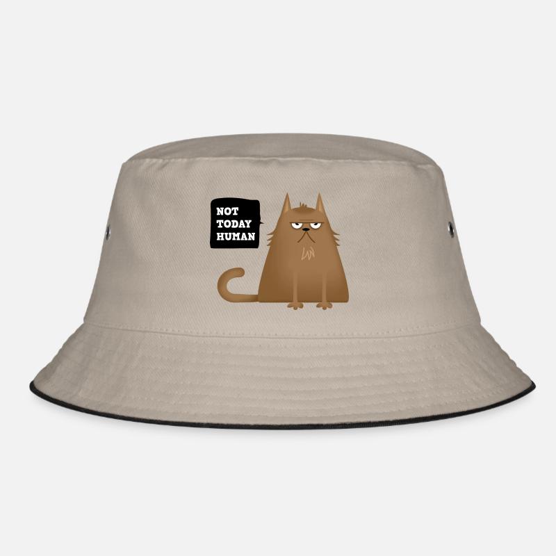 not today katze - Bucket Hat - Khaki/Schwarz