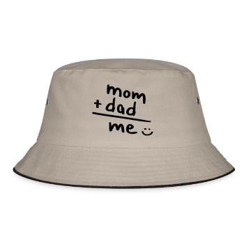 mom_dad_me__f1 - Bucket Hat - Khaki/Schwarz - Vorne