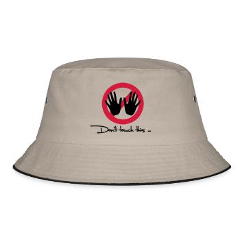 Don't touch this - Bucket Hat - khaki/black - Front