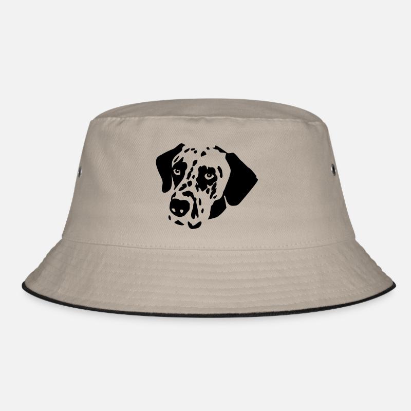 Dalmatiner Hund - Bucket Hat - Khaki/Schwarz