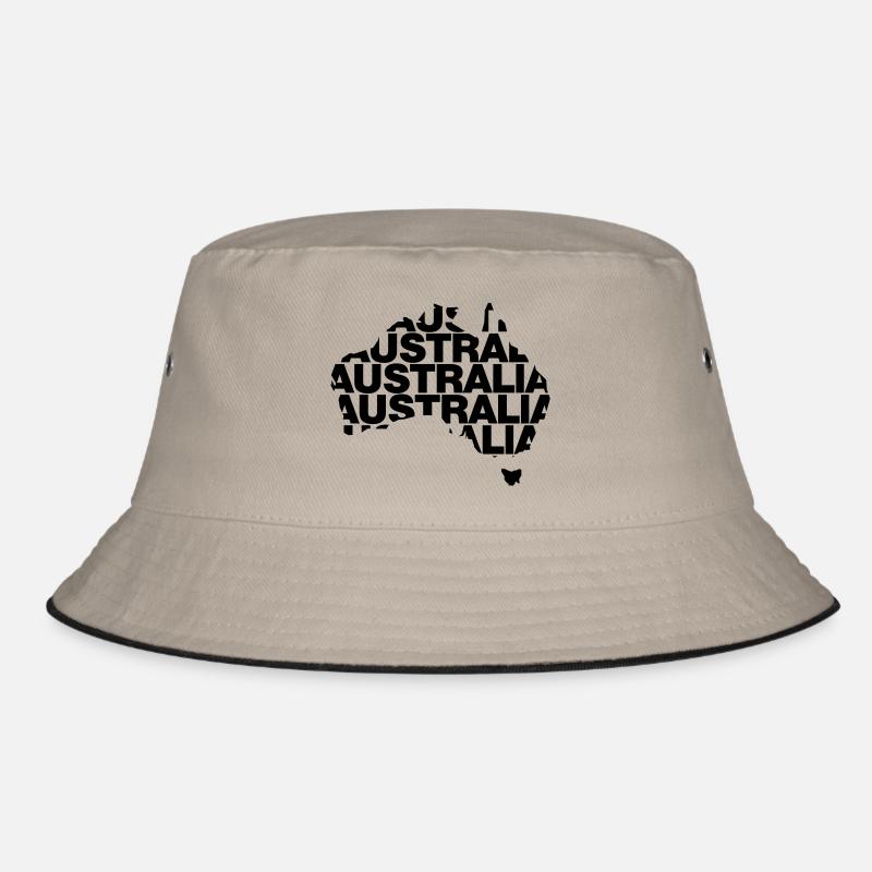 Australia - Bucket Hat - khaki/black