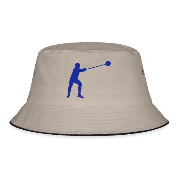 hammer throw athlete silhouette2 - Bucket Hat - khaki/black - Front