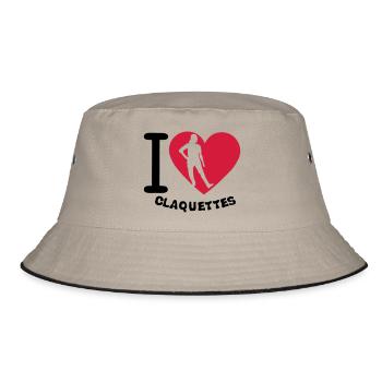 love claquettes i coeur 2 - Bob - kaki/noir - Devant