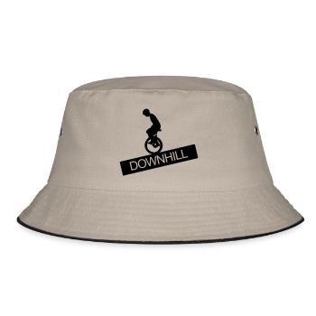 Unicycle, Downhill, A, wheel, unicycle rider,bike - Bucket Hat - khaki/black - Front