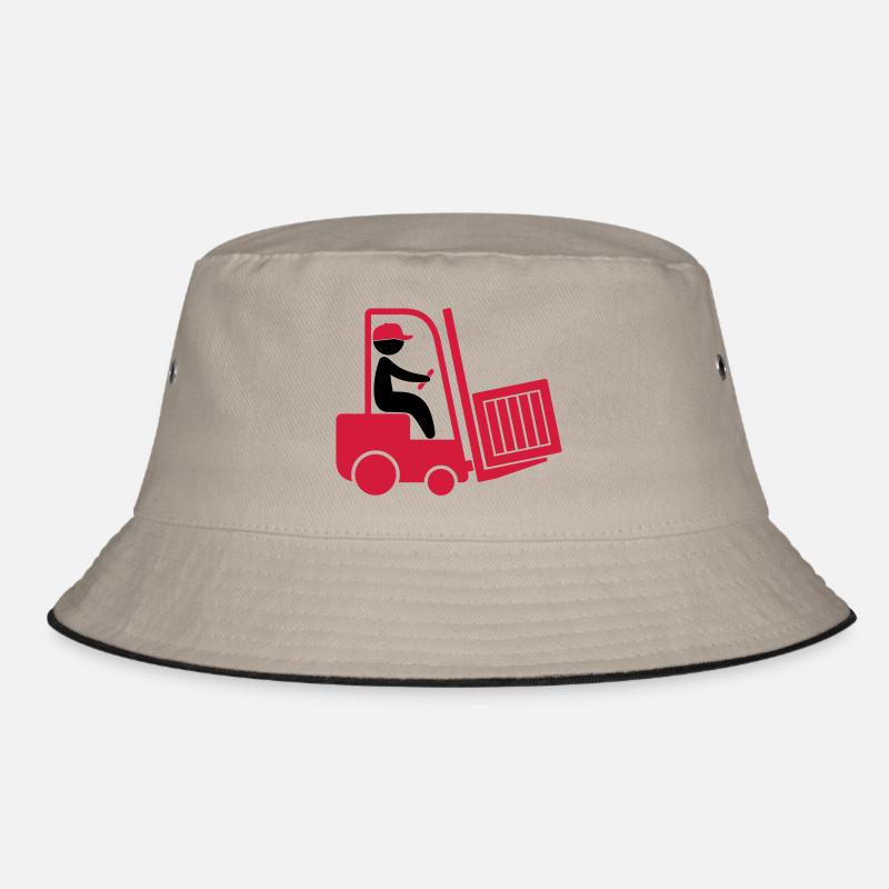A forklift transporting a box Bucket Hat