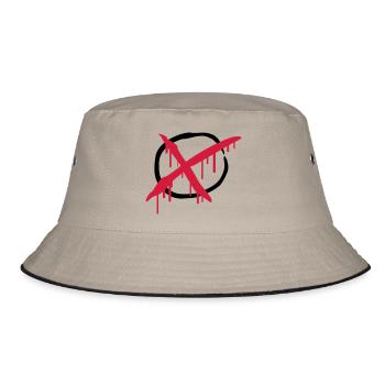X - Bucket Hat - khaki/black - Front